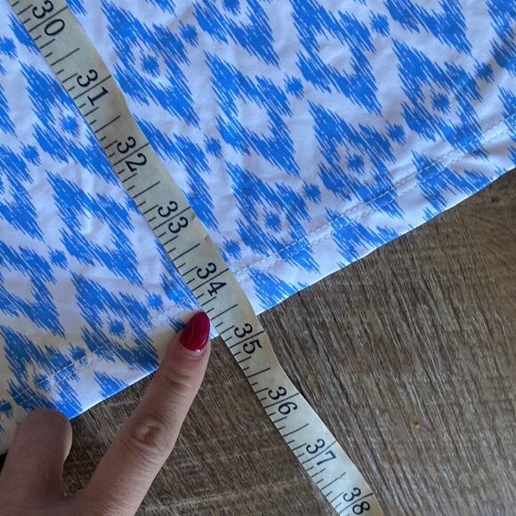 Jude Connally Blue & White Dress Size L (has pockets!) - Picture 5 of 8